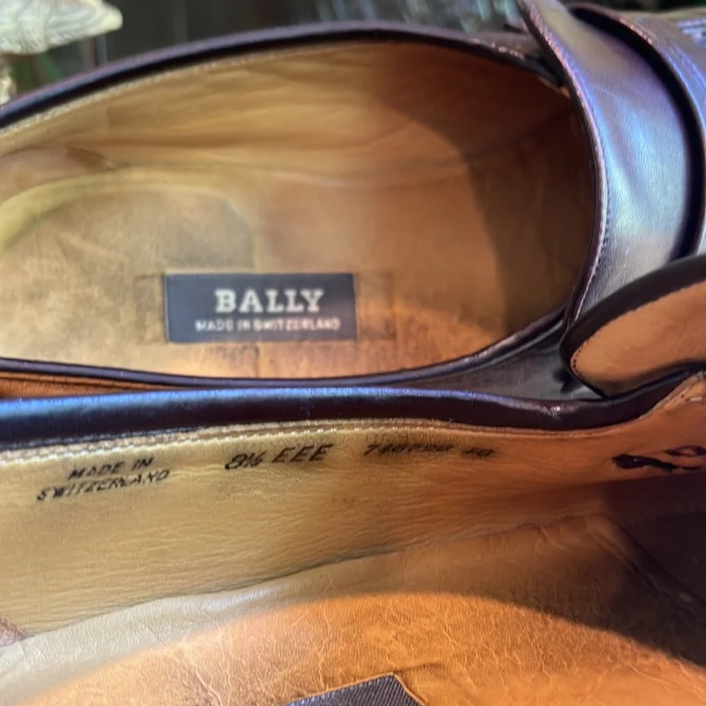 Bally Parawet Burgundy Leather Loafers